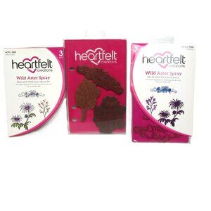 Heartfelt Creations Wild Aster Spray Cling Stamps & Craft Dies Pre-owned Floral